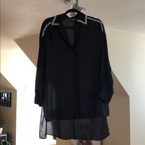 Black sheer dress/top